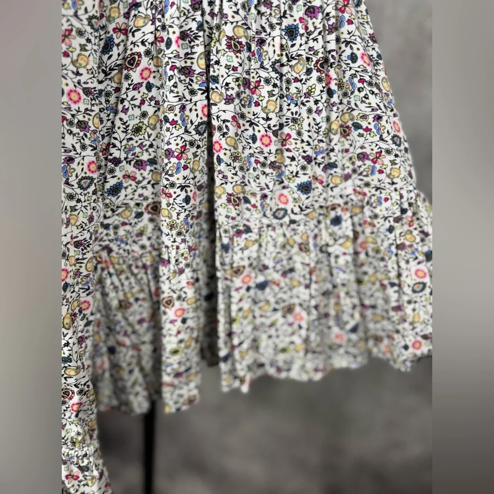 Jane and Delancey Multicolor CottageCore Floral Tunic Top Peplum size M - Picture 9 of 12
